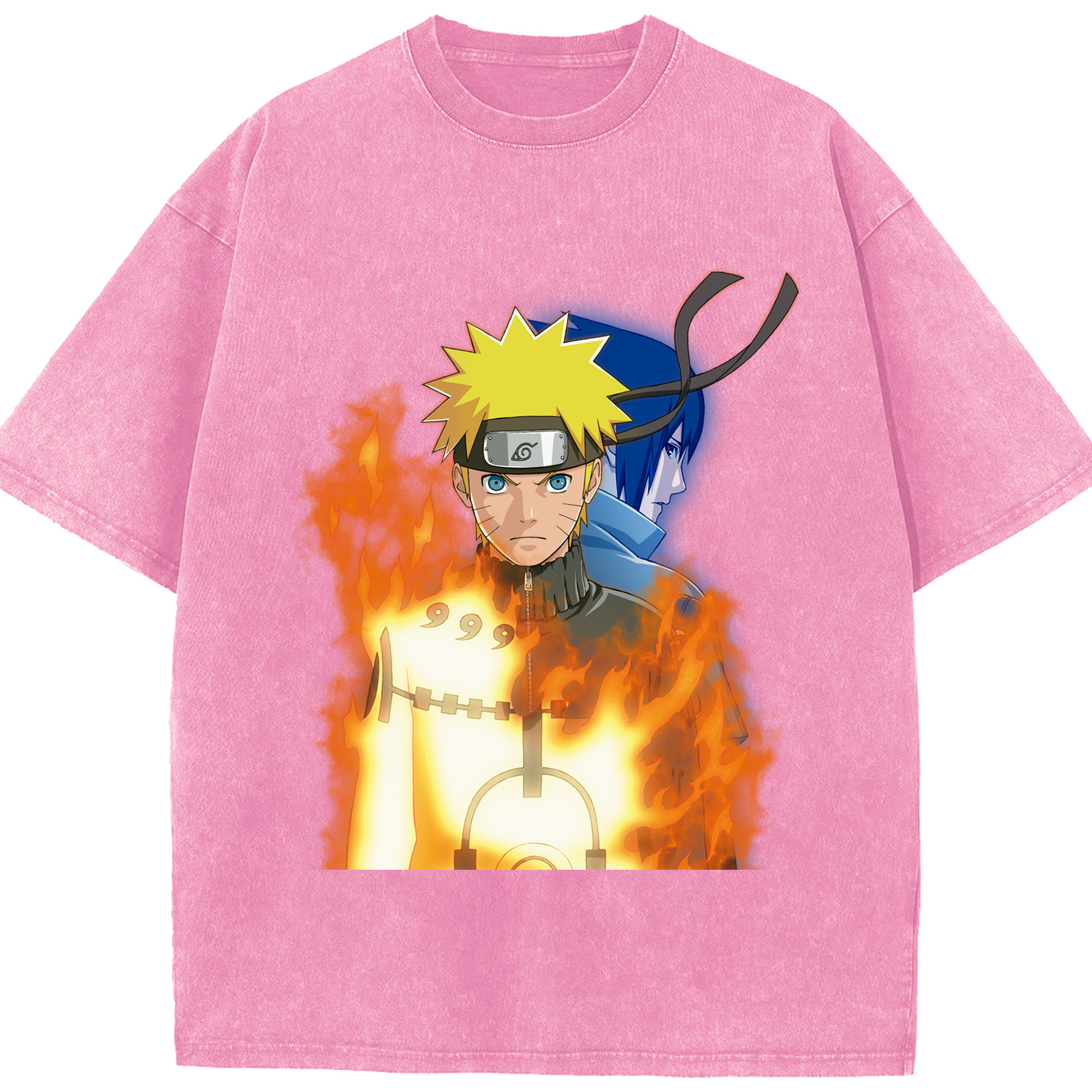 （画像用） NARUTO -ナルト- うずまき ナルト Uzumaki Naruto 綿100% ヴィンテージ風 半袖Tシャツ（フロントプリント）